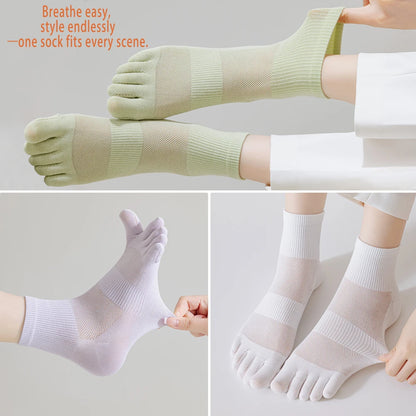 3 Pairs Womens Toe Separator Socks Cotton Antibacterial