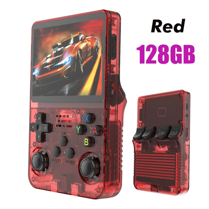 128GB Open Source R36S Retro Handheld Game Console Linux 3.5 Inch IPS Pocket Portable Player With 15000 Preloaded Games