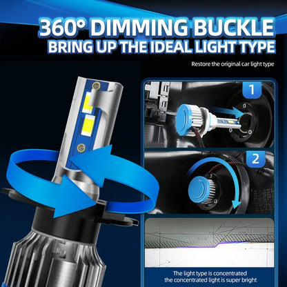 High-Performance LED Car Headlight Bulbs 150W 25000LM 6000K Turbo Dual Beam