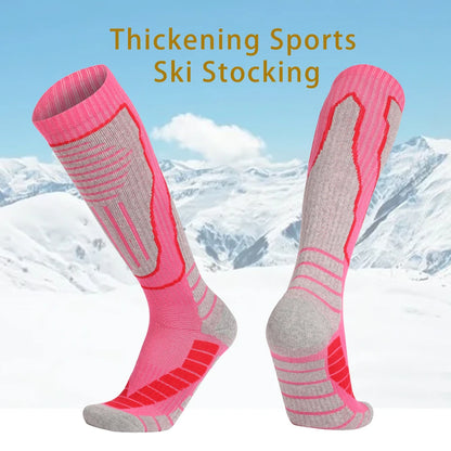 Thermal Winter Cotton Ski Socks For Women And Kids Thick