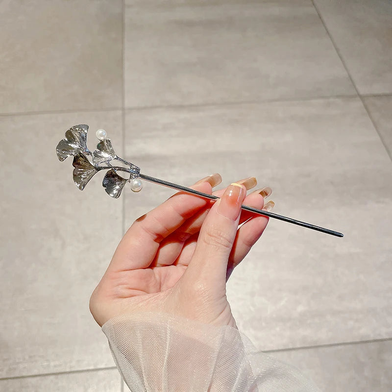 Elegant Chinese Tassel Hair Stick Floral Design Hairpin for Women