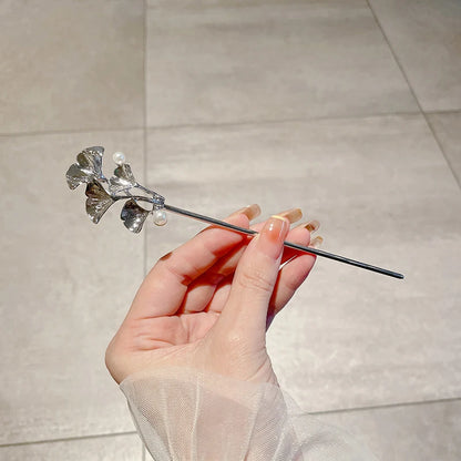 Elegant Chinese Tassel Hair Stick Floral Design Hairpin for Women