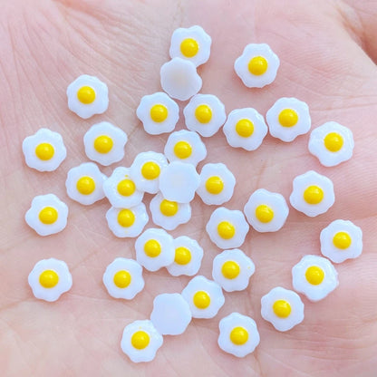 Rhinestone Nail Art Decoration Set 100 Pieces Mini Egg 3D Resin Charms for DIY Manicure