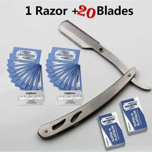 Men Professional Barber Razor Manual Shaver Stainless Steel