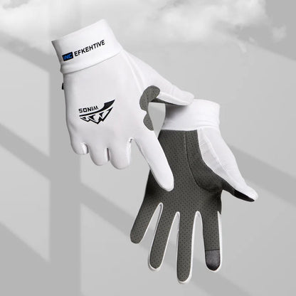 Men's Ice Silk Winter Gloves Anti Slip Full Finger Sunscreen Fishing Kayak Gloves
