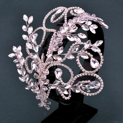 DZ165 Luxury Bridal Crystal Tiara Headband for Weddings and Proms