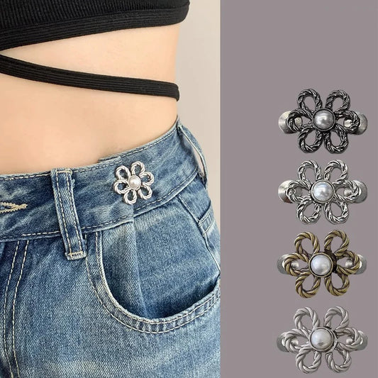 Metal Flower Button Snap Fastener Clip for Perfect Jeans Fit
