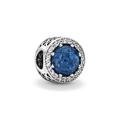 European Zircon Charm Beads 925 Silver Pendant Necklace for Women Gift P086-lan
