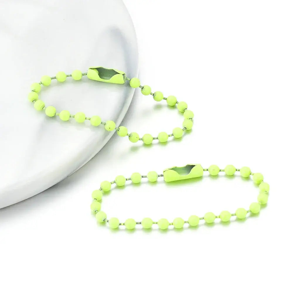 100Pcs Lot 10Cm Iron Colorful Ball Bead Chain for DIY Jewelry Making sky blue