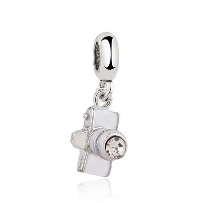 925 Silver Travel Globe Airplane Charm For Bracelet