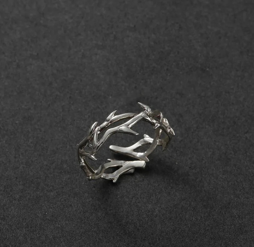 Vintage Style Couples' Rings with Branches and Thorns Design