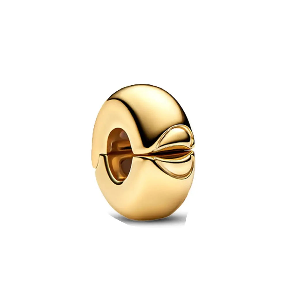 925 Silver Golden Rose Bow Beads Sun and Moon Pendant for European Original Bracelet DIY Exquisite Jewelry Accessories