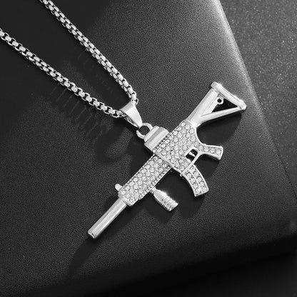 Cubic Zirconia Hip Hop XO Pendant Necklace for Men and Women
