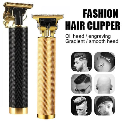 Vintage T9 Rechargeable Hair Trimmer for Men Stainless Steel Blade with Fast Charging