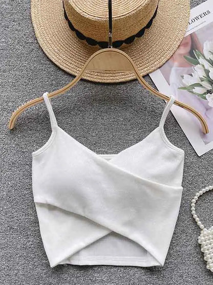 Dozw Women Camisole Irregular Strap Tank Top Chic Solid