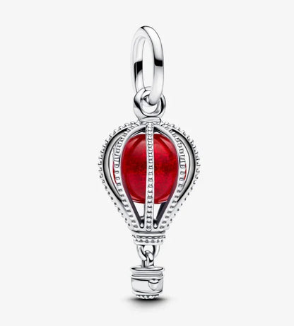 925 Sterling Silver Colorful Dreamcatcher and Hot Air Balloon Charms for DIY Necklace and Bracelet Jewelry