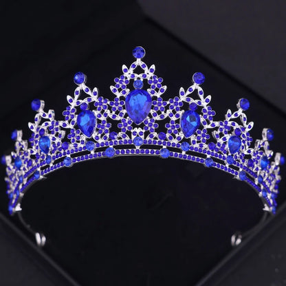 Elegant Crystal Bridal Tiara Crown for Weddings Silver Diadem Veil Headpiece Jewelry