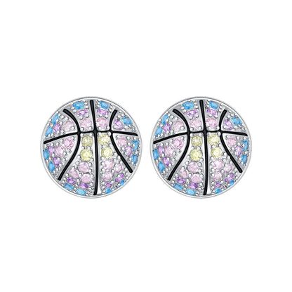Original 925 Sterling Silver Sports Ball Charms Earrings Beads Pendants for Bracelet Necklace Jewelry Gift