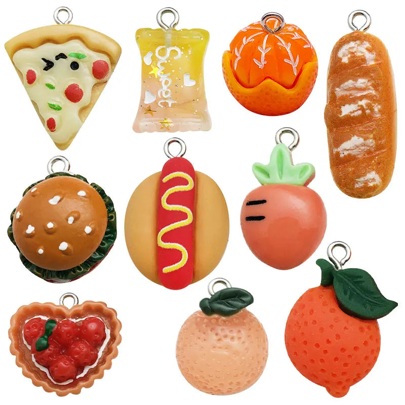 Colorful 3D Resin Charms Set for DIY Jewelry Crafting