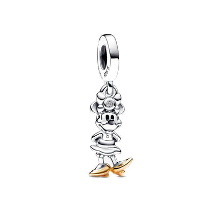 Exquisite 925 Silver Shell Bead Mouse Pendant for European Bracelets – DIY Jewelry Accessory with Zircon