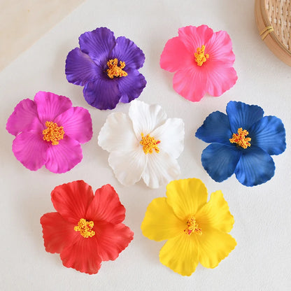 Hawaiian Flower Hair Clips Set for Summer Beach Weddings and Party Celebrations