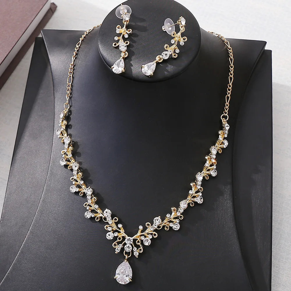 Luxury Bridal Crystal Heart Jewelry Set - Top-Rated Rhinestone Tiara, Choker & Earrings TL146JEZ