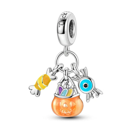 Sterling Silver Snowman Charm Beads for Bracelets Jewelry Gift KTC1331