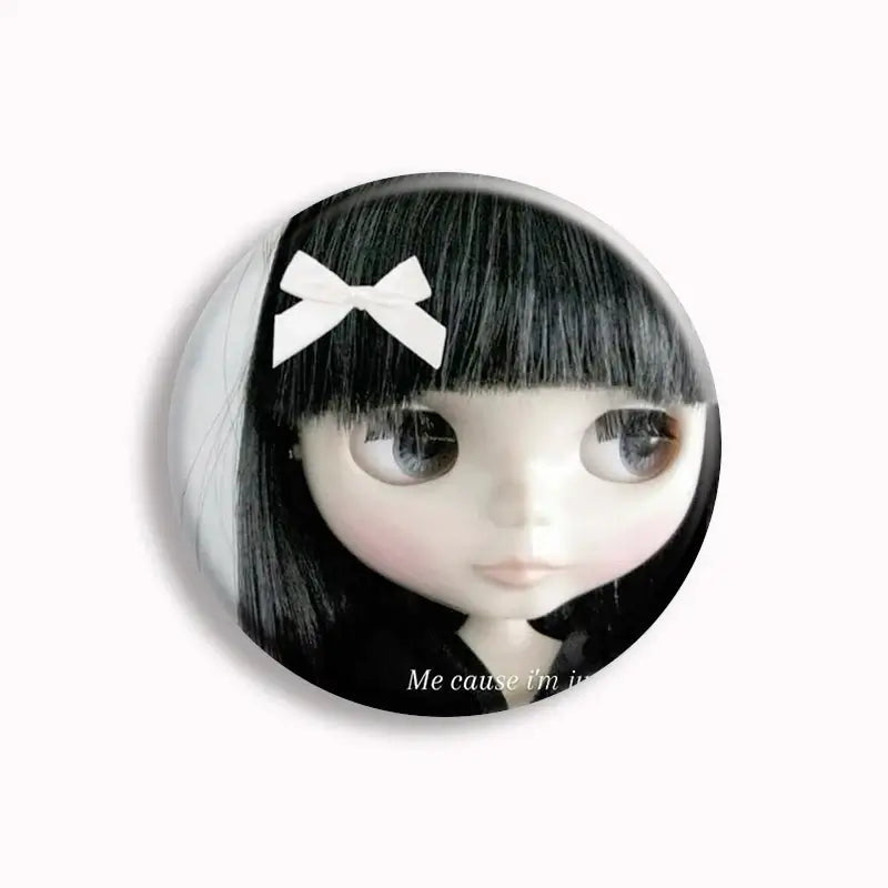Music Blythe Doll Gothic Style Button Pin Brooch Badge 1