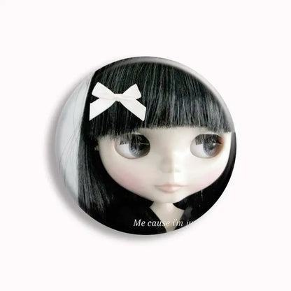 Music Blythe Doll Gothic Style Button Pin Brooch Badge 1