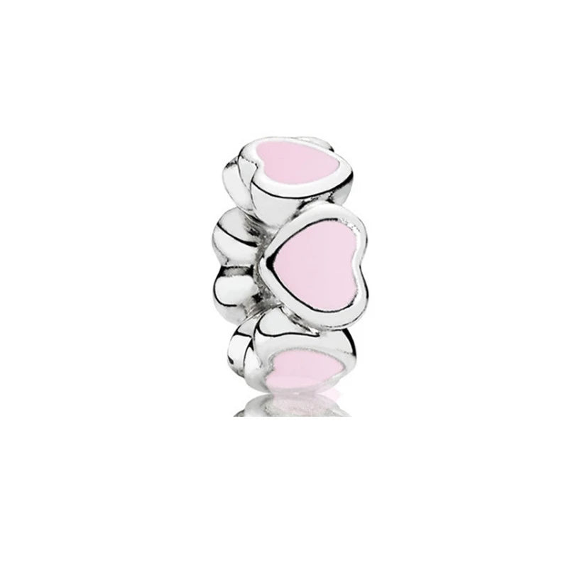 Hot Pink Murano Glass Charm Bead For 925 Bracelet Pendant