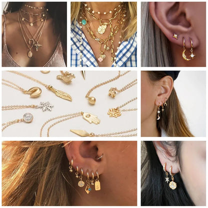 Gold Cubic Zirconia Cross Dangle Charms for Jewelry Making Necklace Bracelet Earrings