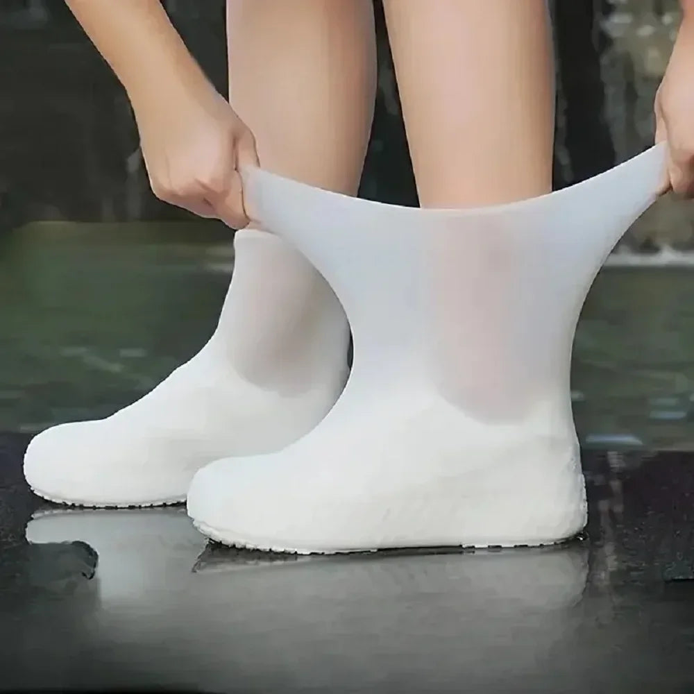 1 Pair Rubber Rain Boot Overshoes For Outdoor Use