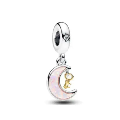 Spring Butterfly Heart Enamel Flower Charm Bead for Bracelets and Necklaces