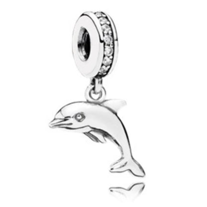 Cute Animal Family Charm Beads for DIY Silver Bracelet Jewelry Making Y504