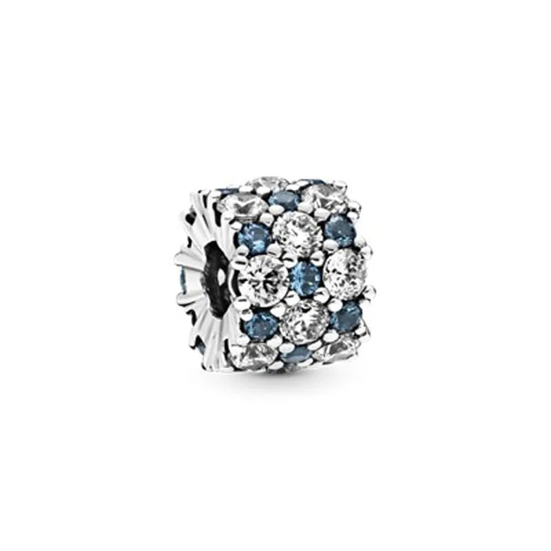 European Zircon Charm Beads 925 Silver Pendant Necklace for Women Gift P349