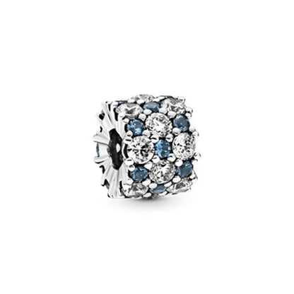 European Zircon Charm Beads 925 Silver Pendant Necklace for Women Gift P349