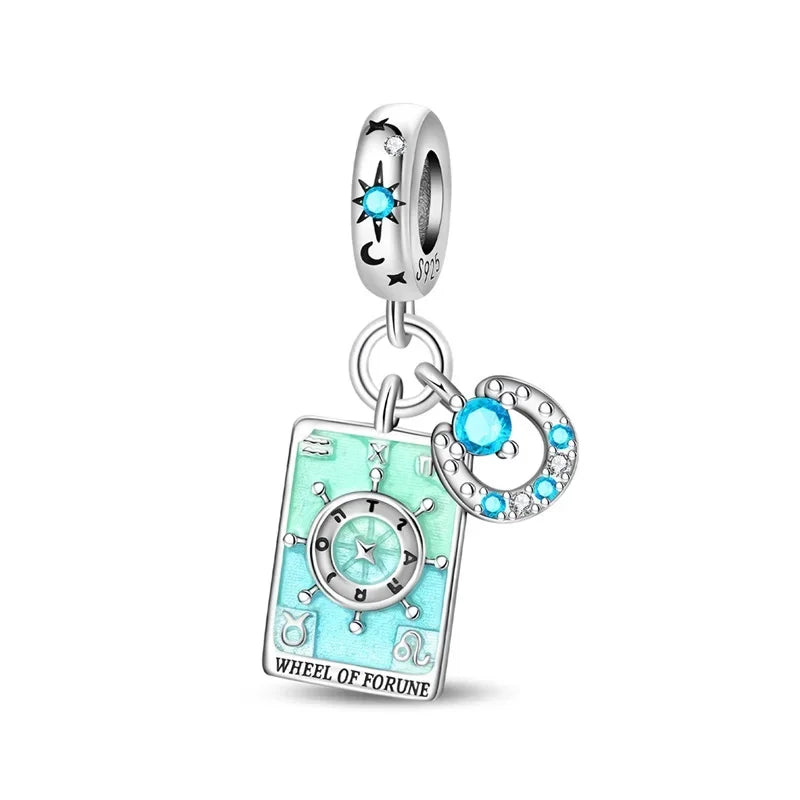 925 Sterling Silver Tarot Death God Charm Beads for Necklace and Bracelet DIY Fine Jewelry Gifts