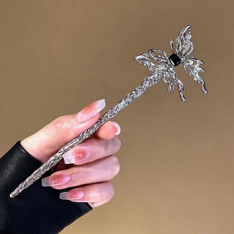 Chinese Style Tassel Hair Clip for Women with Handmade Floral Design