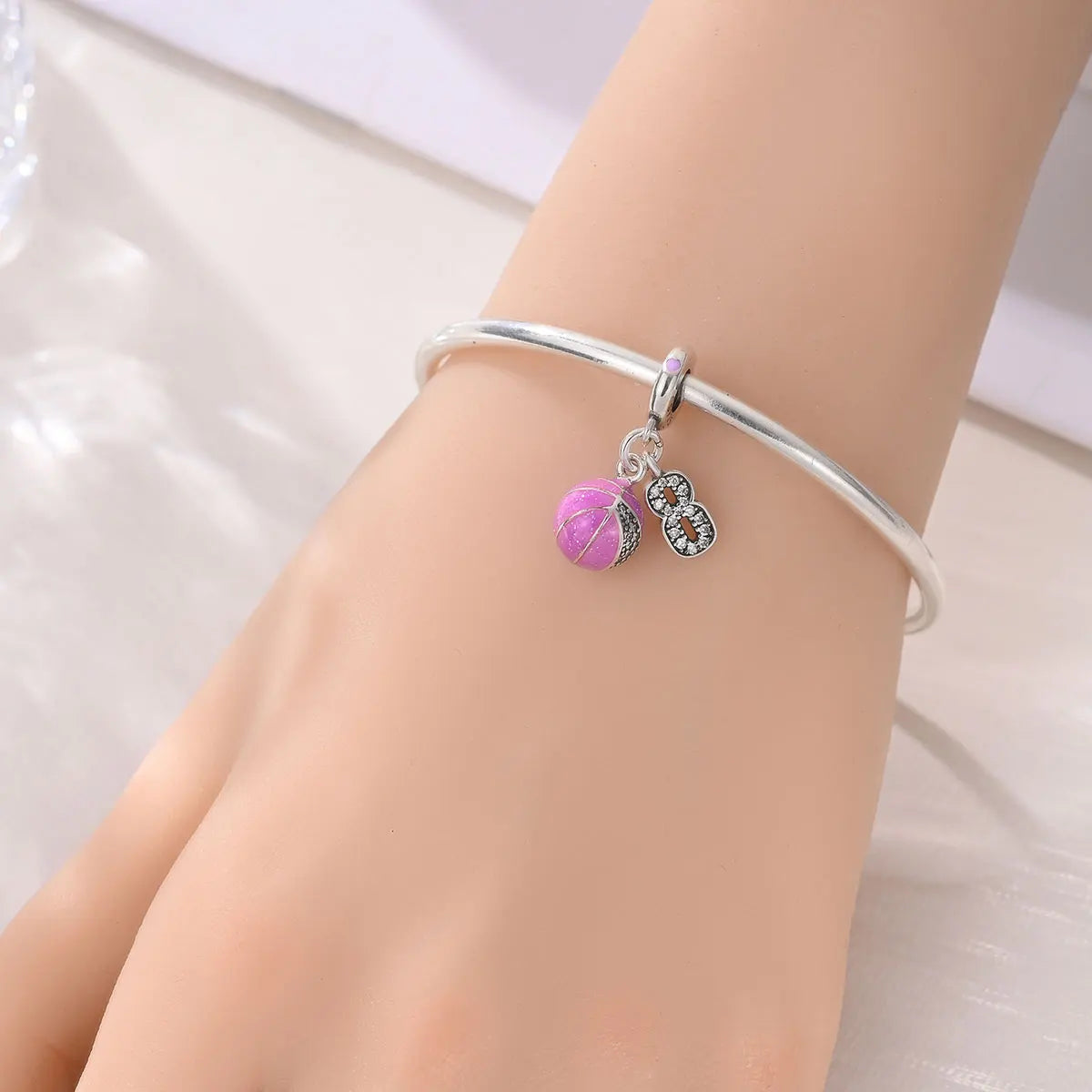 Original 925 Sterling Silver Sports Ball Charms Earrings Beads Pendants for Bracelet Necklace Jewelry Gift