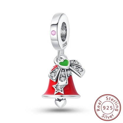 2025 Sterling Silver Christmas Charm Beads for Bracelets and Pendants SSC102