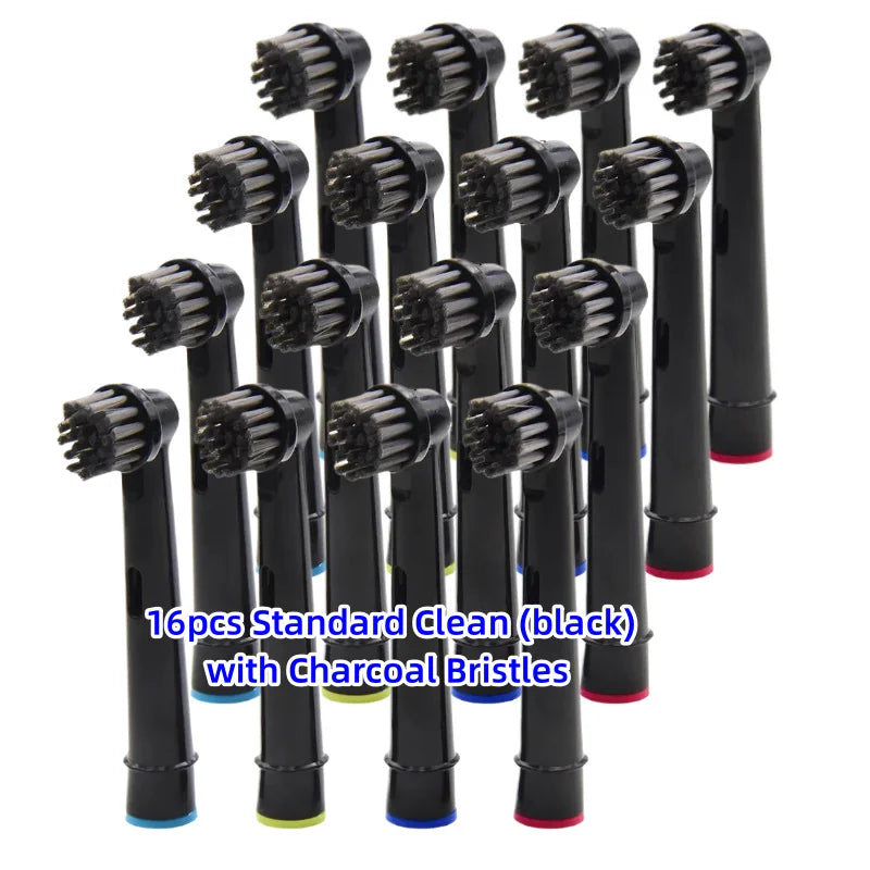 16/20PCS Brush Head Nozzles for Oral B Electric Toothbrush 16 B with Charcoal