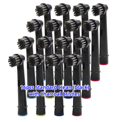 16/20PCS Brush Head Nozzles for Oral B Electric Toothbrush 16 B with Charcoal