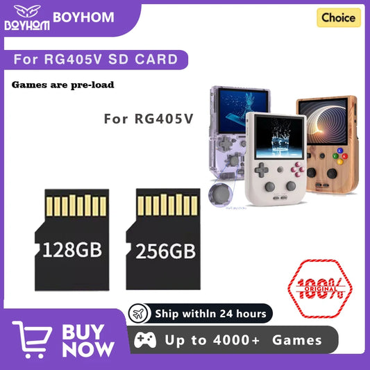256GB Preloaded SD Card For ANBERNIC RG405V TF Card With 3000 Built In Games