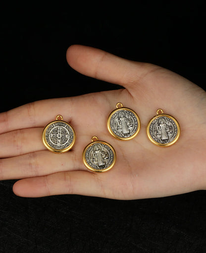 St Benedict Medal Set Christian Cross Pendants for DIY Jewelry Accessories