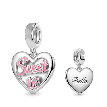 Spring Butterfly Heart Enamel Flower Charm Bead for Bracelets and Necklaces
