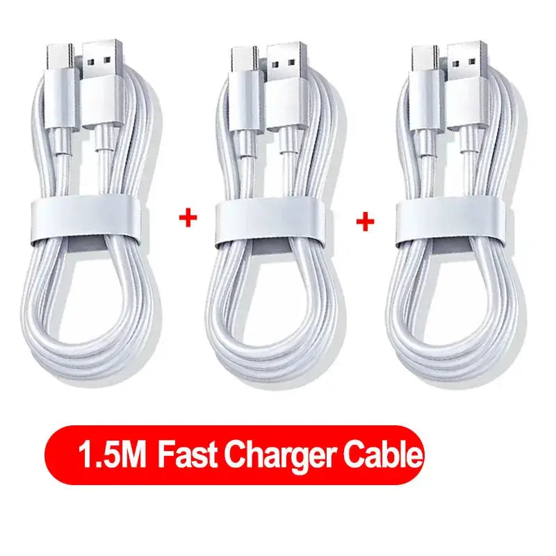 NNBILI 1-3PCS 10A 100W Type C Super Fast Charging Cables 3PCS 1.5m