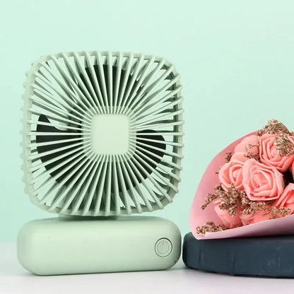 Multi-functional Portable USB Charging Fan for Home Office Car Outdoor All-round Cooling Must Green