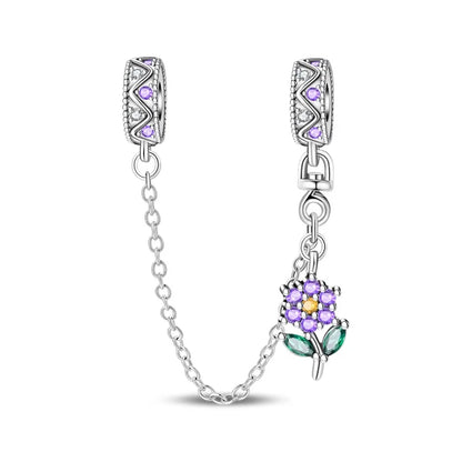 925 Sterling Silver Clover Daisy Star Moon Pavé Safety Chain Bow Necklace and Bracelet Set Luxury Fine Jewelry for Women