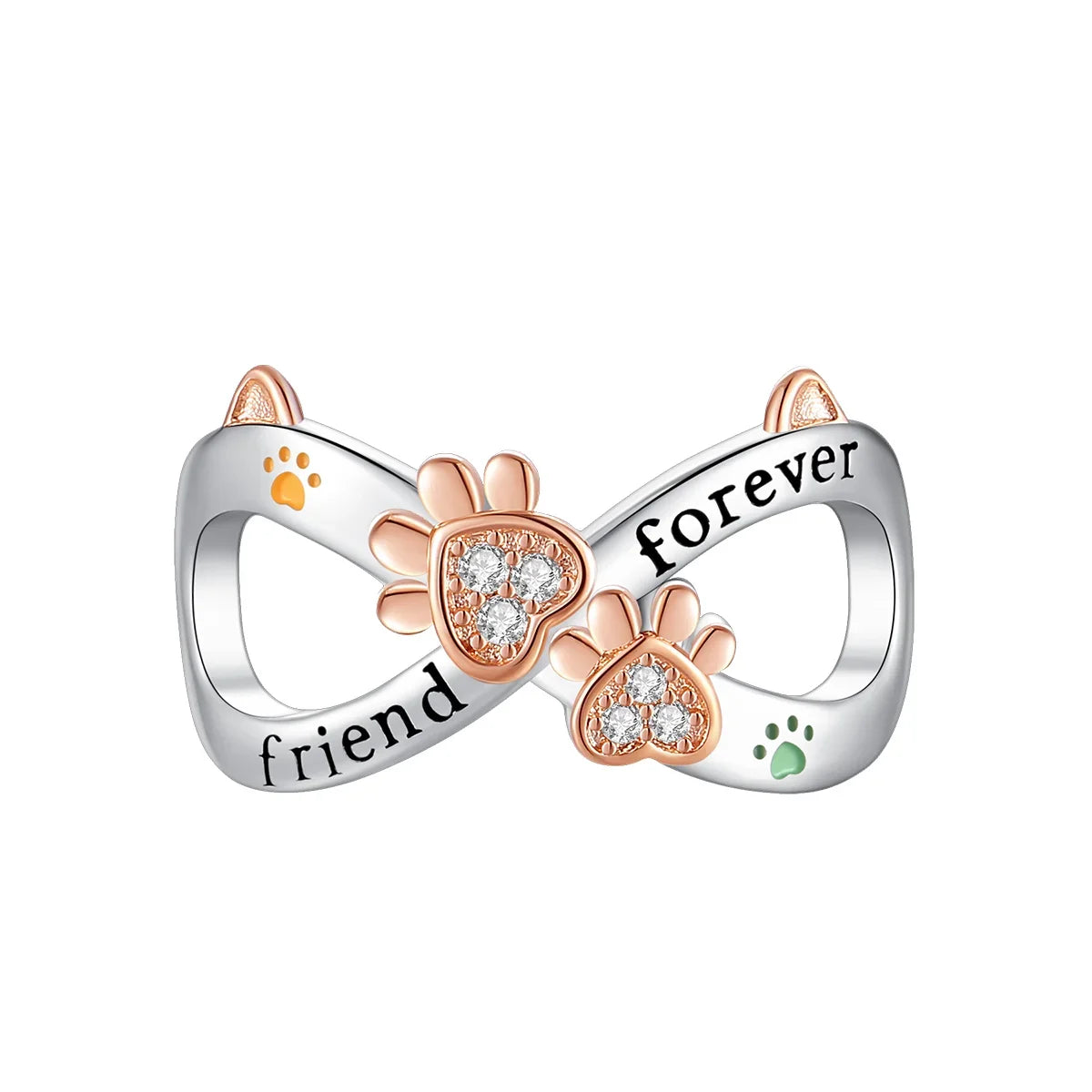 Original 925 Sterling Silver Rose Gold Snowflake Heart Fish Charms Beads for DIY Necklace and Bracelet Jewelry Gift