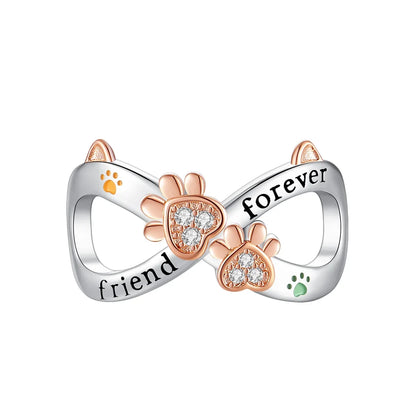 Original 925 Sterling Silver Rose Gold Snowflake Heart Fish Charms Beads for DIY Necklace and Bracelet Jewelry Gift